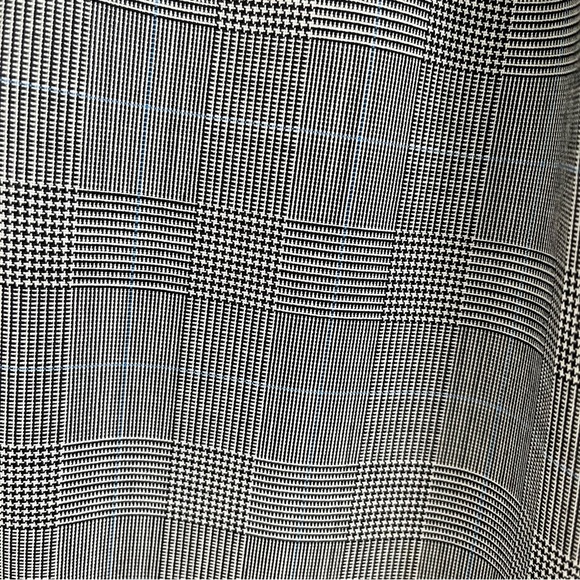 Brooks Brothers stretch wool glen plaid pleated wide leg trousers black white 4 - Picture 3 of 10